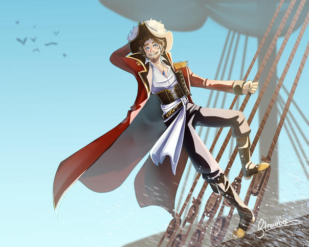 Pyroscythe Full render w/lineart